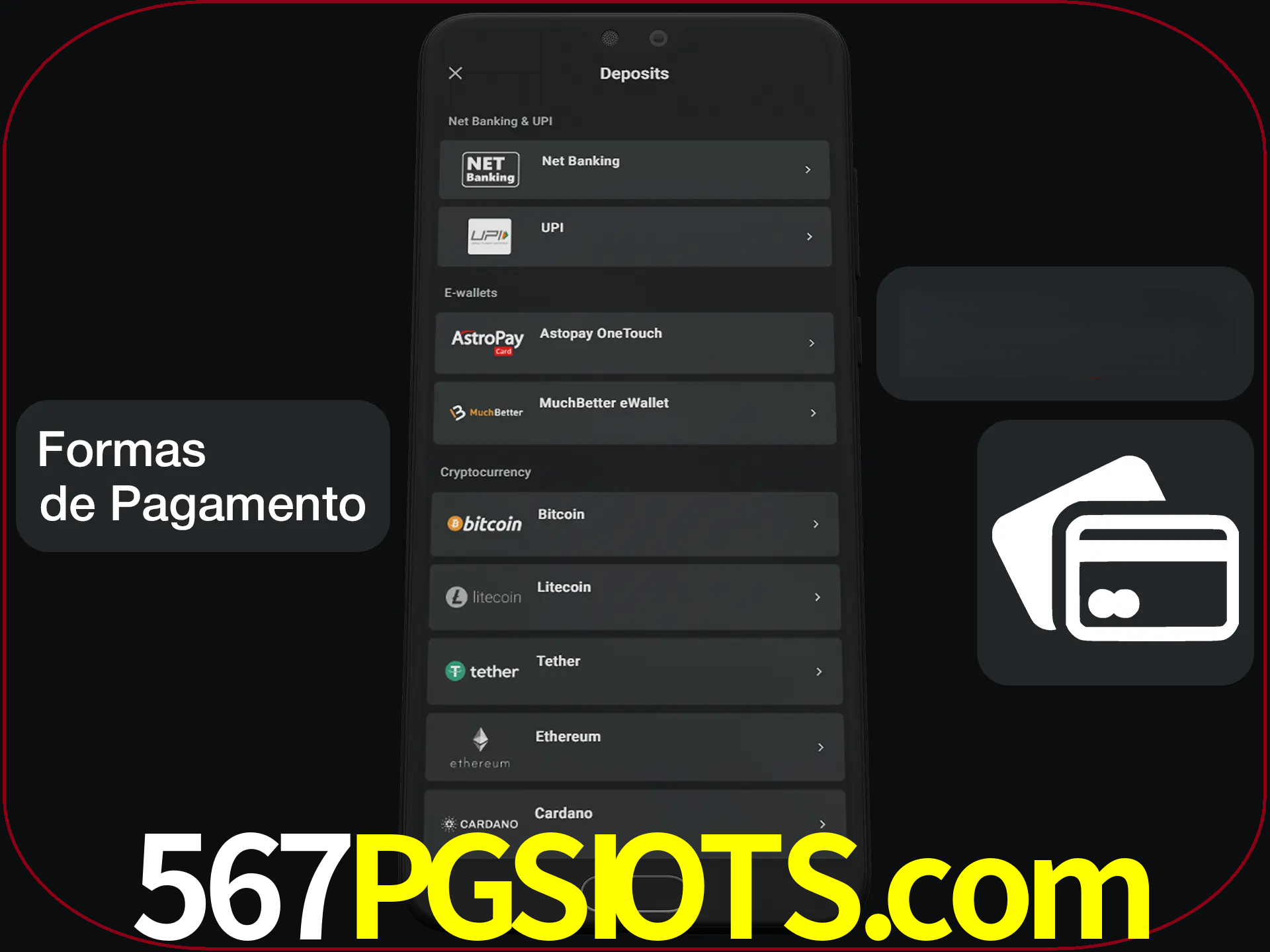 Escolha a forma de pagamento de sua preferência.