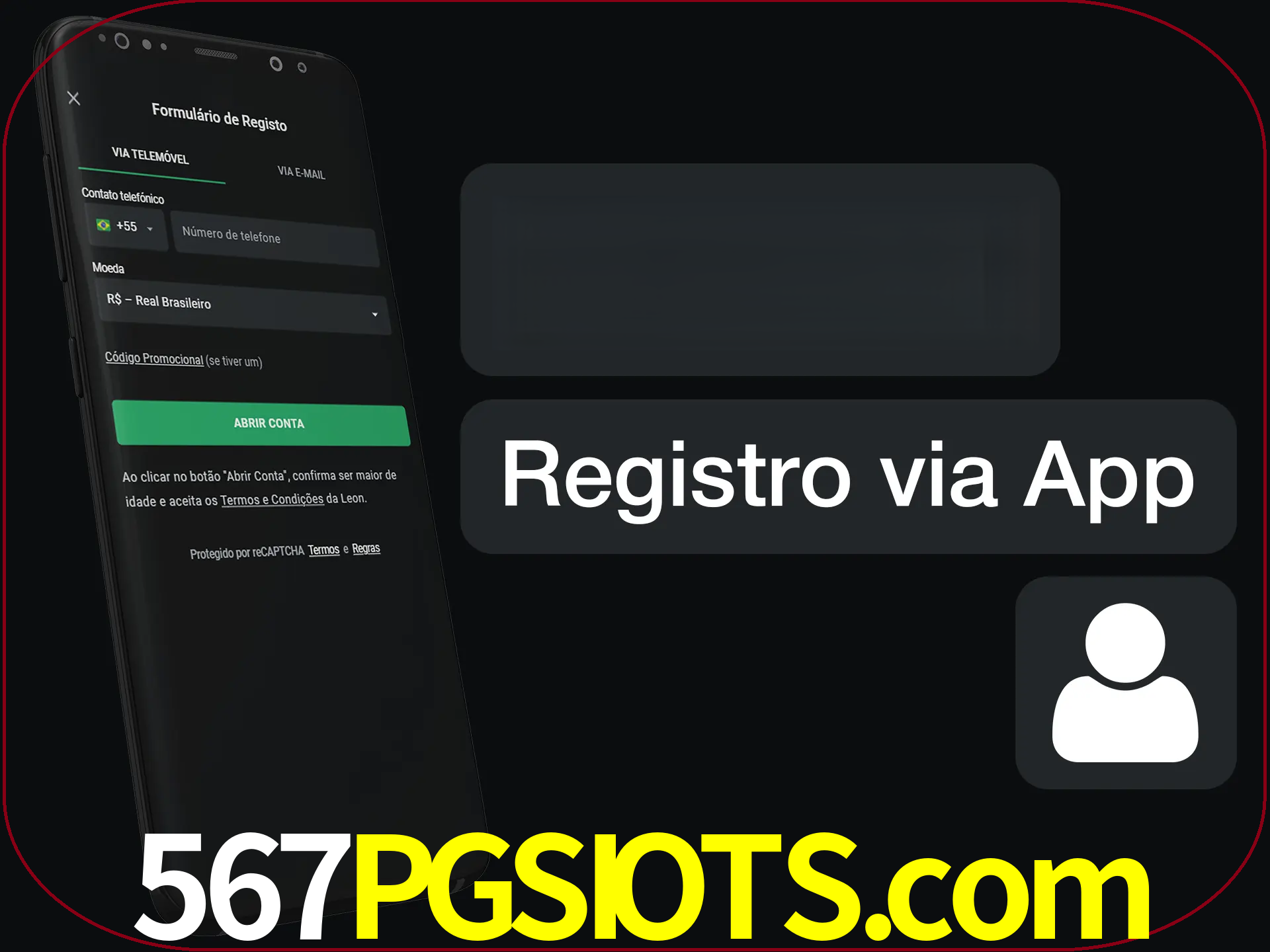 Registre-se com duas etapas usando o aplicativo.