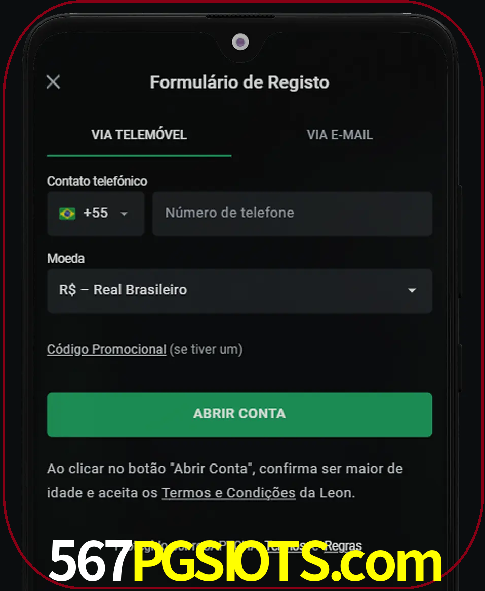 Abra o aplicativo e inicie o processo de registro.