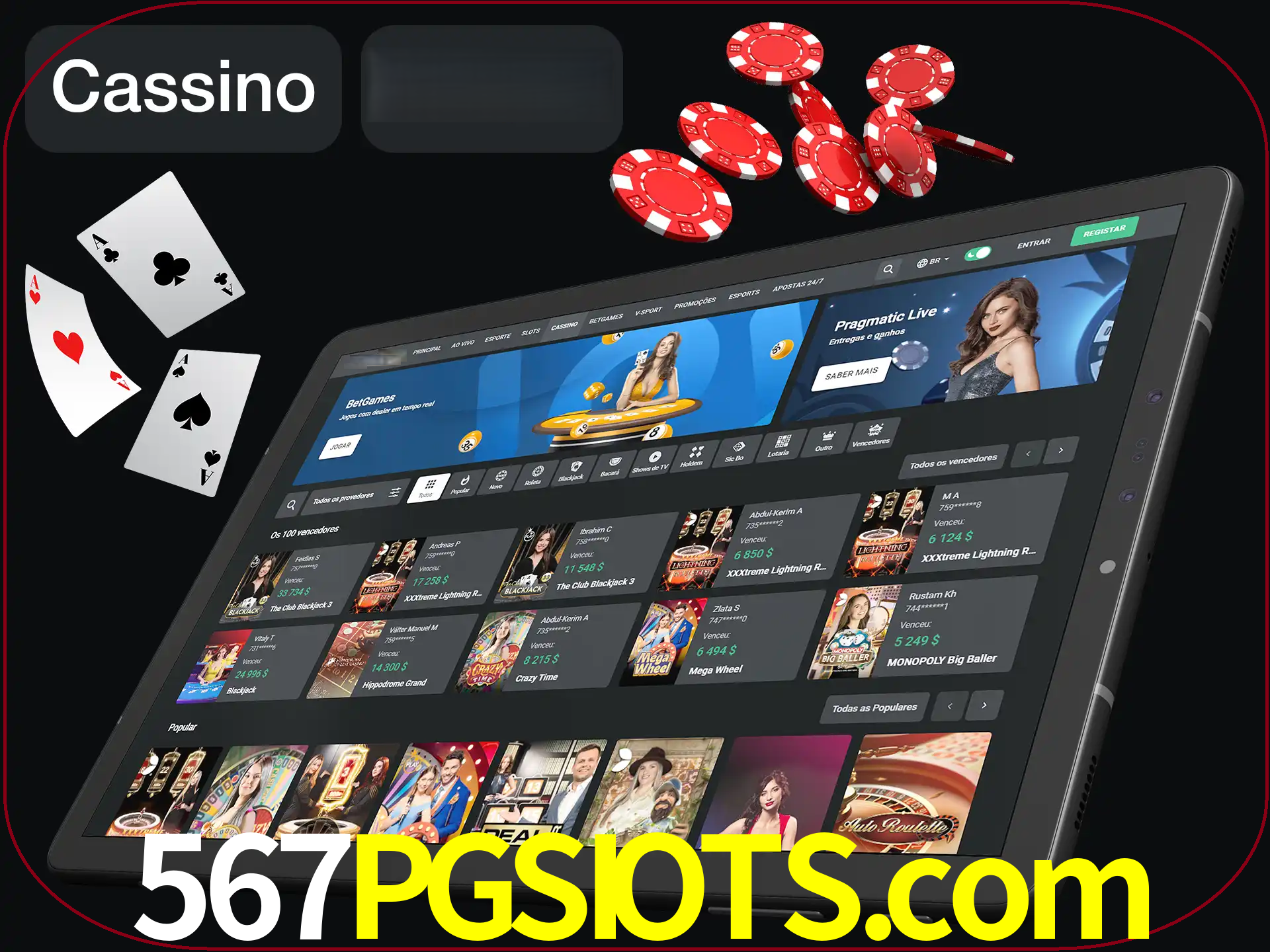 Jogue vários jogos de cassino em nosso cassino.