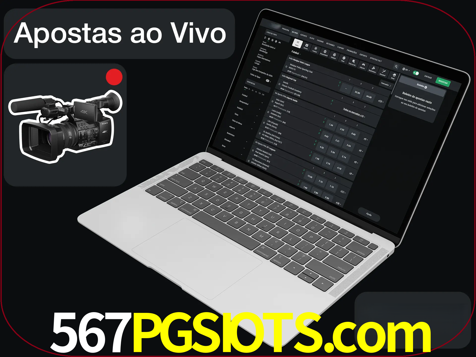 Aposte em formato ao vivo em nosso site.